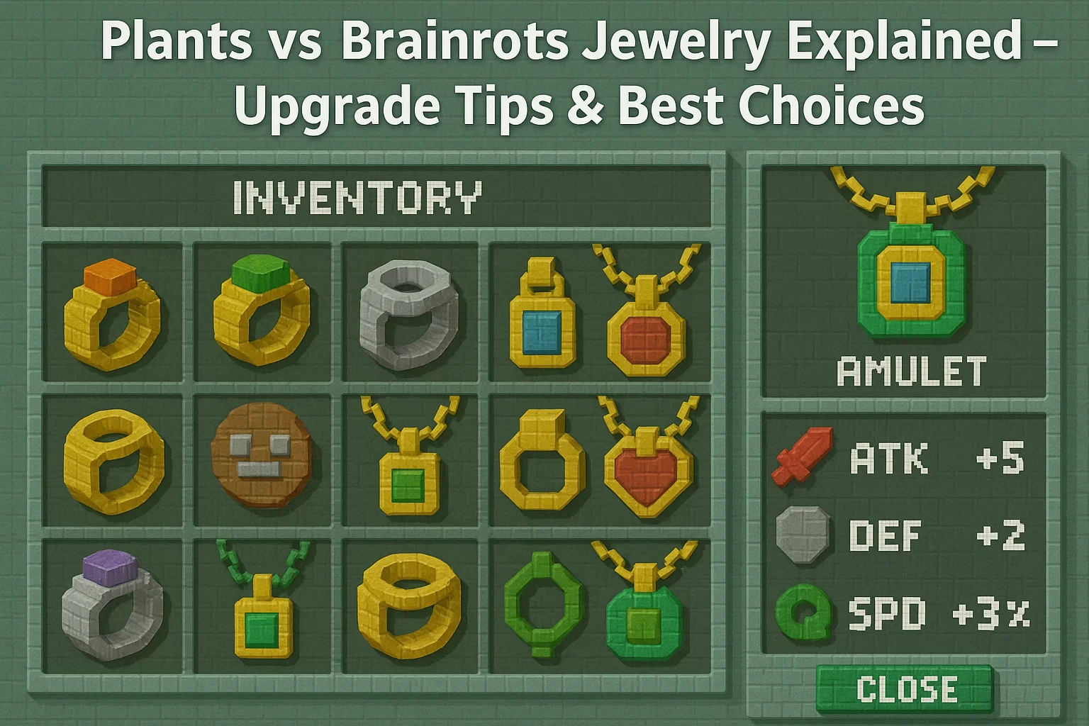 Plants vs Brainrots Jewelry Explained – Upgrade Tips & Best Choices